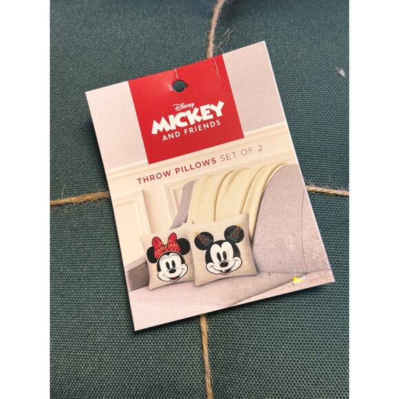 Disney Mickey & Minnie Mouse Christmas Throw Pillow Set Holiday Decor - Picture 6 of 6